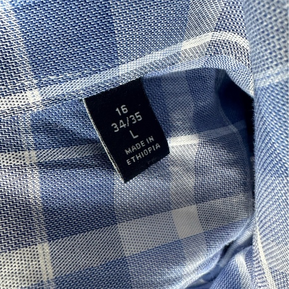 Tommy Hilfiger Slim Fit Stretch Long Sleeve Button Down 16 34/35 Large - Picture 11 of 13